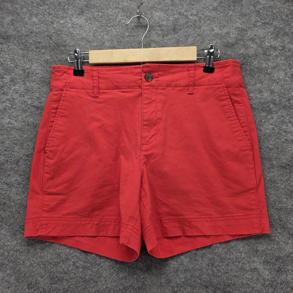 Gap Shorts Womens 6 Red Chino Twill Cotton Spandex Flat Front Pockets 5 Inseam